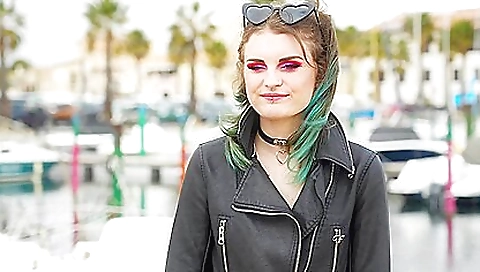 Horny babe trixy fucks in the kitchen in the kitchen