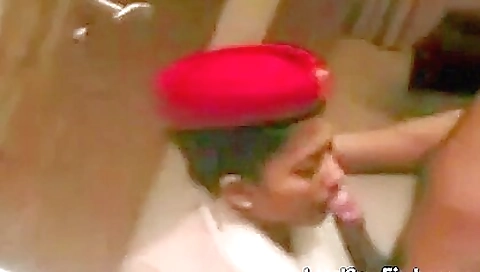 Amateur arab brunette face sucking and getting a face fucking