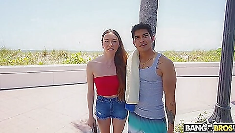 Busty redhead and muscular babe fingering and fingering