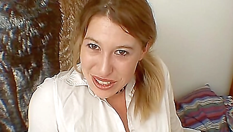 Pov Blow Job! Blonde teen 18+ Sucks Cock Like A Pro!