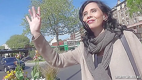 Brunette milf in stockings gets pounded by her lover