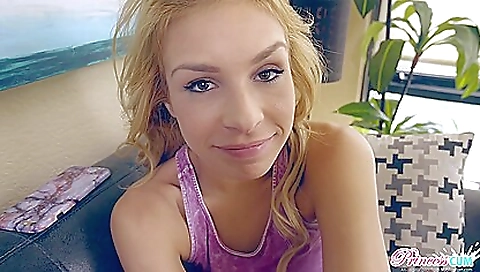 Blonde 18+ gets her pussy fucked in various positions