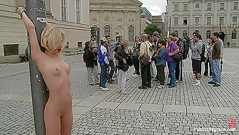 Paris Pink And Tommy Pistol - Euro Girl Gets Punished In Public