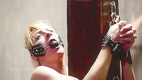 Blonde babe is on the edge of a climax in this kinky video