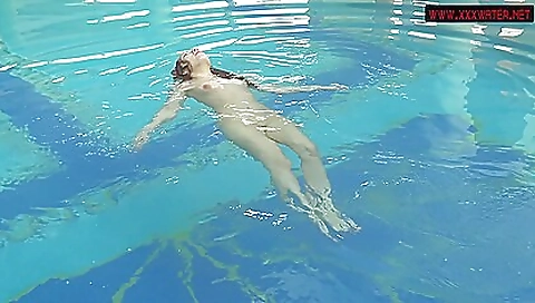 Beauty with big tits and small boobies in a sexy beach scene