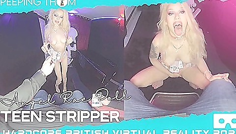 Angel Rae Doll In teen 18+ Stripper; Solo Striptease With Blonde Babe