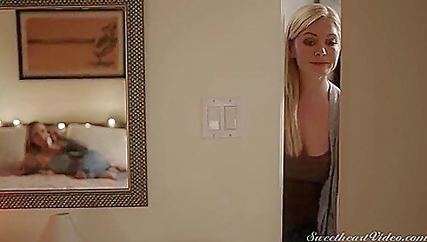 Lesbian threesome with a hot blonde and a brunette girl