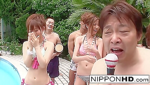 Asian hottie and her two best friends in the same group