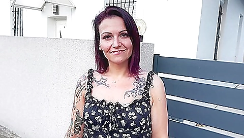 Big ass brunette milf in white suit and black stockings